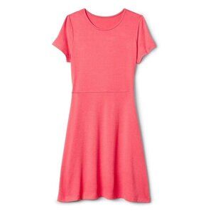 GAP Fit n' Flare Softspun Dress Size XS Rosehip Pink 272567